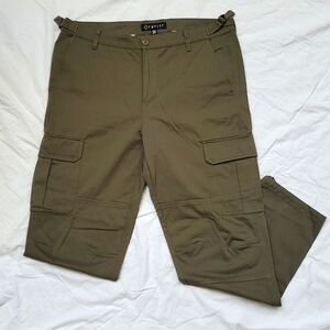 Empyre Olive Green Adjustable Straight Leg Skater Cargo Pants